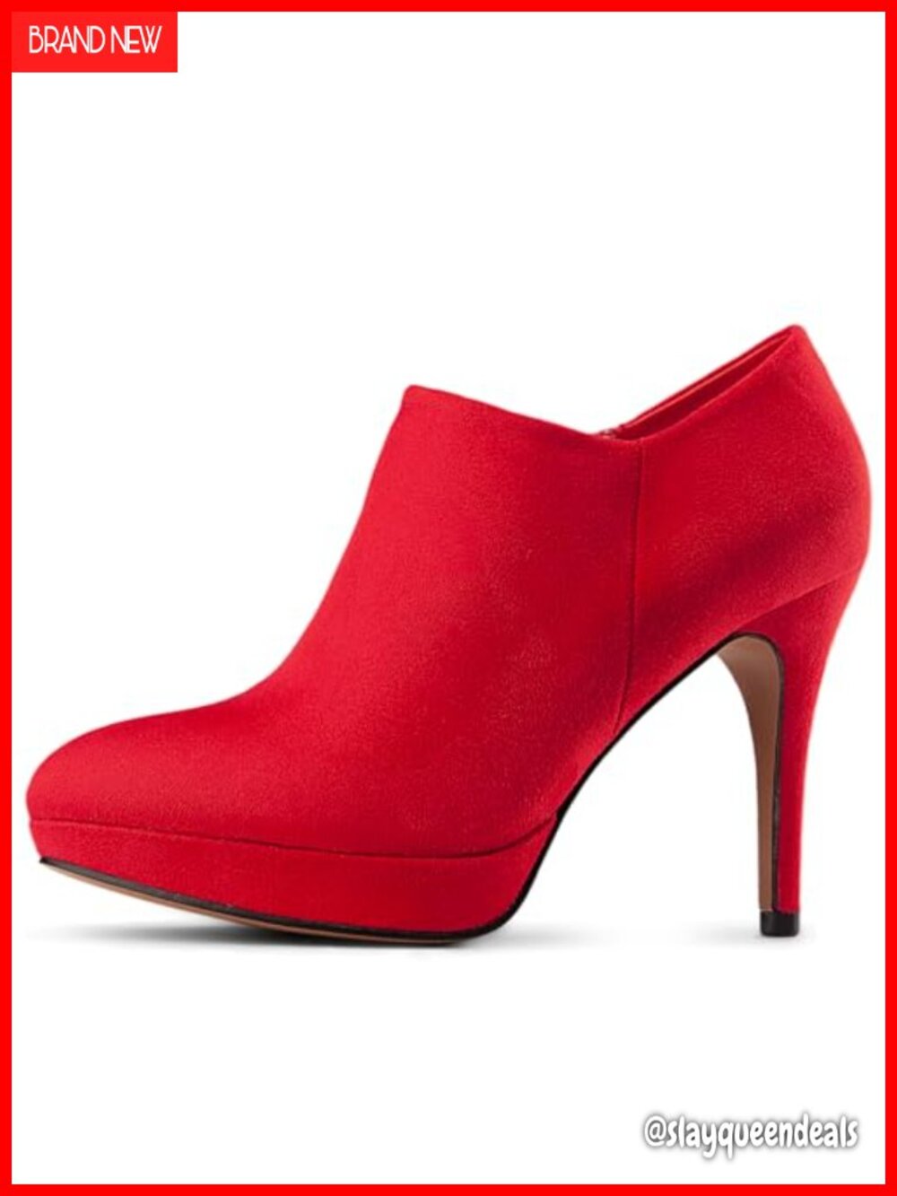 Women's Platform Stiletto Ankle Booties Suede High Heel Dress Boots